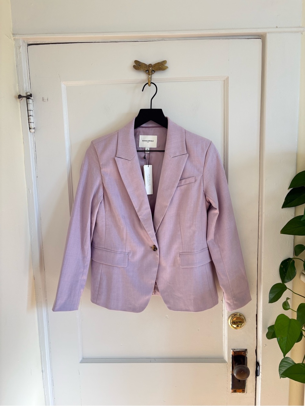 NWT Banana Republic Lavender Lilac Blazer Career Work Wear Office FLAW Size 8